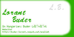 lorant buder business card